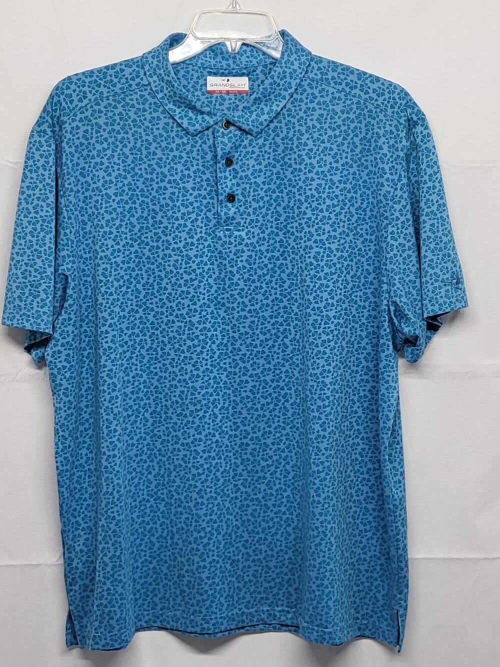 Grand Slam Performance Mens Polo Shirt Floral Print XXL Short Sleeve Golf